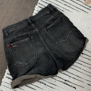 BDG Rolled Hem Vintage Black High Waisted Shorts
